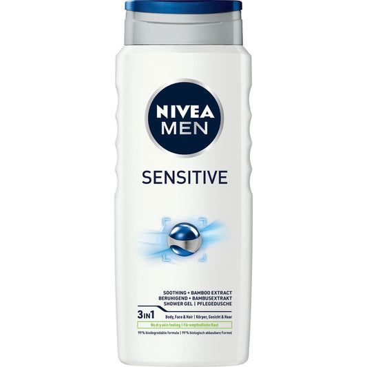 NIVEA MEN 3w1 jautrus dušo gelis 500 ml