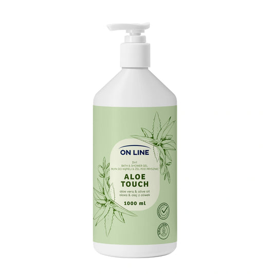 ON LINE 2w1 Aloe Touch vonios skystis ir dušo gelis 1000 ml