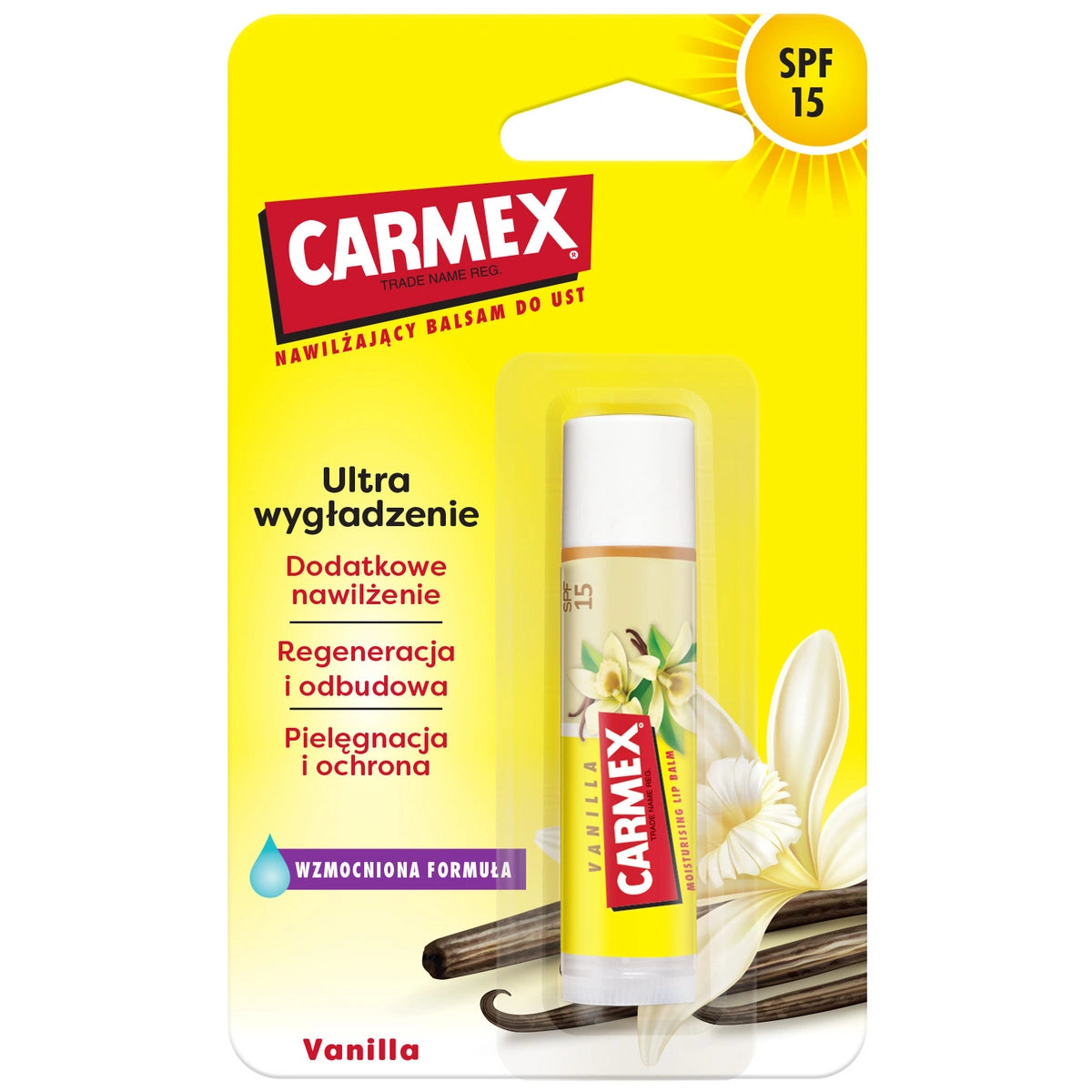 CARMEX Apsauginis lūpų balzamas pieštuko formoje Vanilė SPF 15 4,25 g