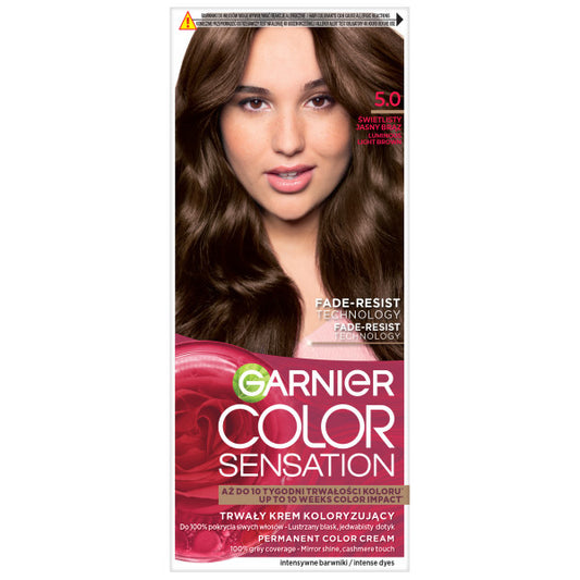 GARNIER Color Sensation Kremas koloryzujący nr 5.0 - Šviesus Šviesus Rudas