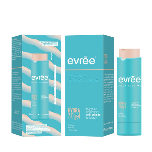 EVREE Aqua Sublime Lengvas drėkinamasis kremas-gelis veidui Hydra 3Dgel 45 ml