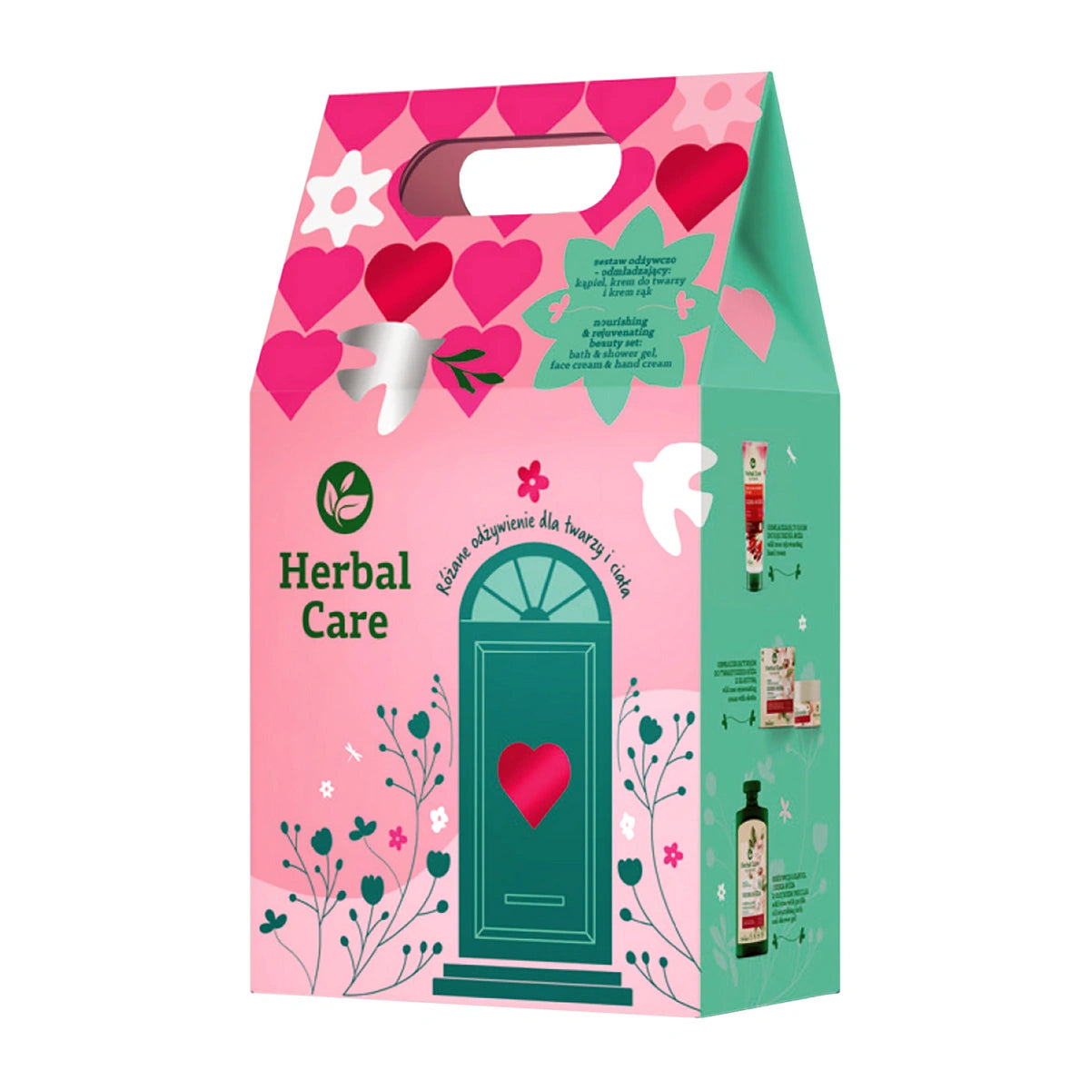 HERBAL CARE Dovanų rinkinys Karklė (Maistingos vonios 500ml + Veido kremas 50ml + Rankų kremas 100ml)