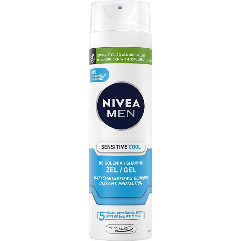 NIVEA MEN Aušinamasis skutimosi gelis Sensitive Cool 200 ml