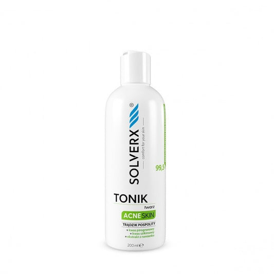 SOLVERX Acne Skin tonikas veidui prieš spuogus 200ml