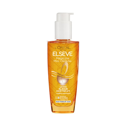 LOREAL ELSEVE Magiška Aliejų Galia Lengvas Maitinantis Eliksyras su Kokosų Aliejumi Normaliai ir Sausiems Plaukams 100 ml