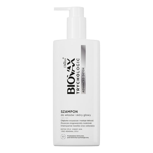 L`BIOTICA Biovax Trychologinis Šampūnas plaukams ir galvos odai Advanced Detox 200 ml