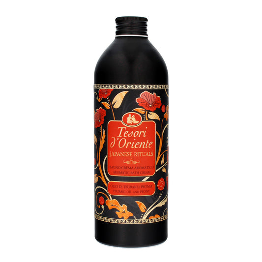 TESORI D'ORIENTE Kreminis vonios skystis Japanese Rituals - Tsubaki aliejus ir bijūnas 500ml