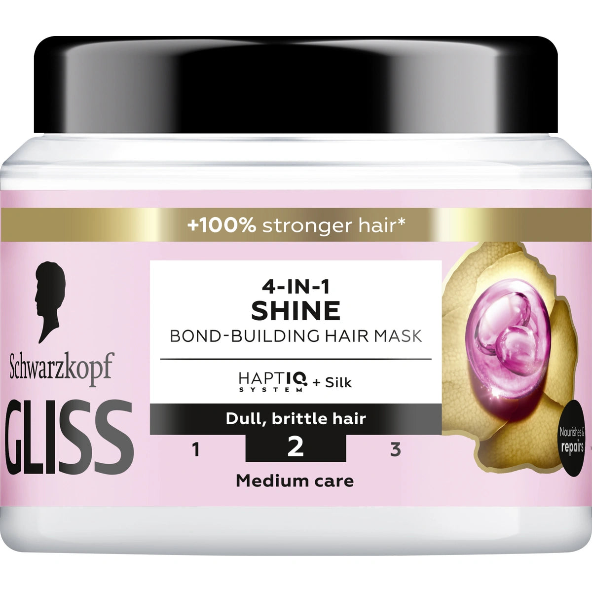 SCHWARZKOPF Gliss TRT Liqsilk blizgį suteikianti plaukų kaukė 4w1 400 ml