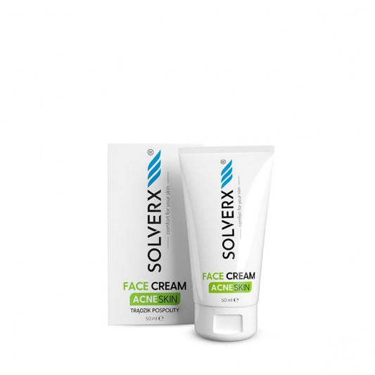 SOLVERX Acne Skin Kremas veidui prieš spuogus 50ml