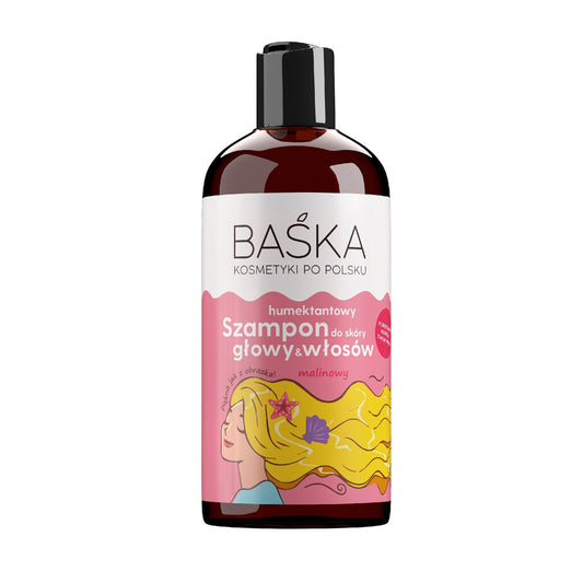 BAŚKA Humektantinis šampūnas plaukams - avietinis 500ml