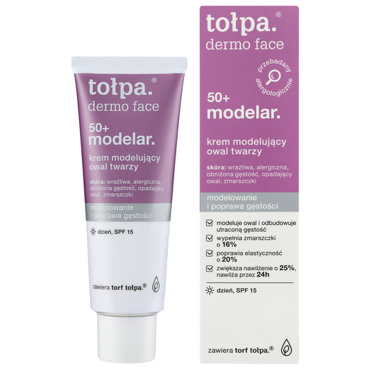 TOŁPA Dermo Face Modelar 50+ Krem modeluojantis veido ovalą SPF15 dienai 40 ml