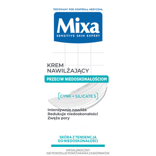 MIXA Drėkinamasis kremas prieš netobulumus 2w1 50 ml