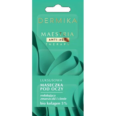 DERMIKA Maestria Anti-Age Therapy Luksusinė kaukė aplink akis, mažinanti raukšles ir šešėlius - bio kolagenas 5%  3x1.5ml