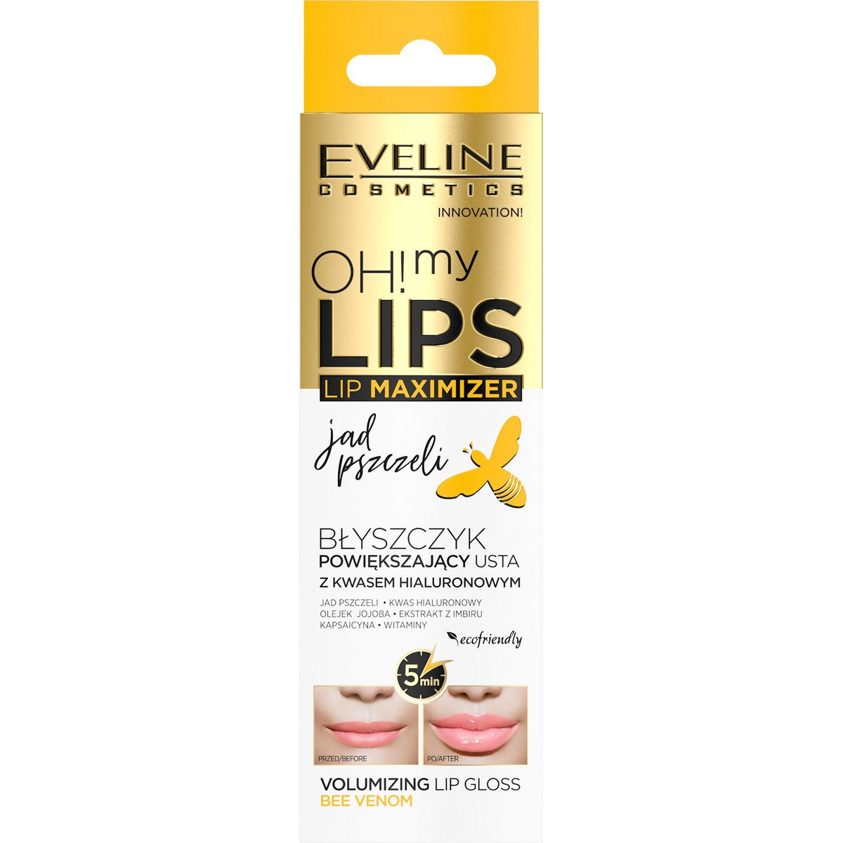 EVELINE Oh! My Lips Maksimizuojantis lūpų balzamas su bičių nuodu 4.5 ml