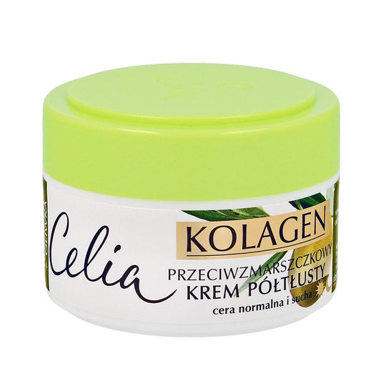 CELIA Kolagen Priešraukšlinis pusiau riebus kremas normaliai ir sausai odai 50 ml