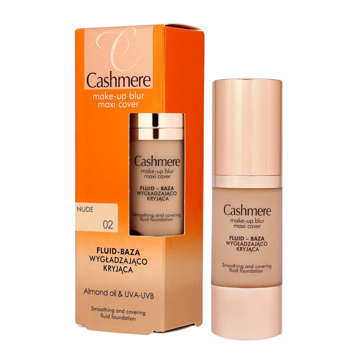 CASHMERE Makiažo Blur Fluidas - švelninanti-kryjanti 02 Nude 30 ml