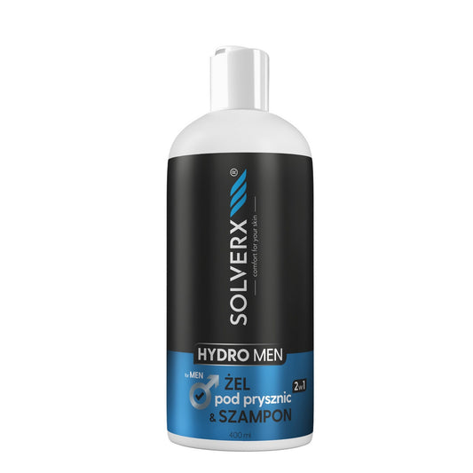 SOLVERX Hydro Men Dušo gelis ir šampūnas 2in1 400ml