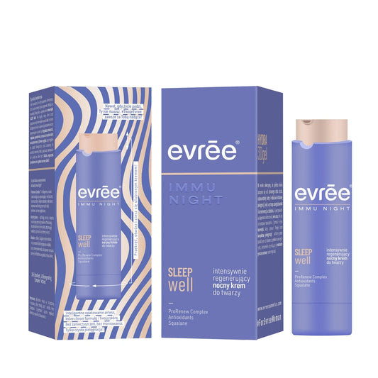 EVREE Immu Night Intensyviai regeneruojantis naktinis kremas veidui SLEEPwell 45 ml