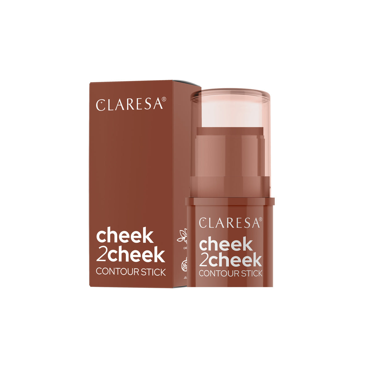 CLARESA Cheek 2 Cheek kreminis bronzeris pieštuko formoje 01 Neutral Sand 5,5 g