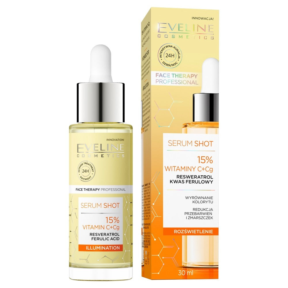 EVELINE Veido terapijos profesionalus serumas - 15% vitamino C+Cg 30 ml