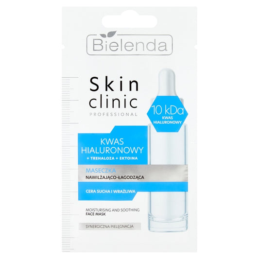 BIELENDA SKIN CLINIC PROFESSIONAL Hialurono Kislis Drėkinamoji-Raminamoji Kaukė 8g