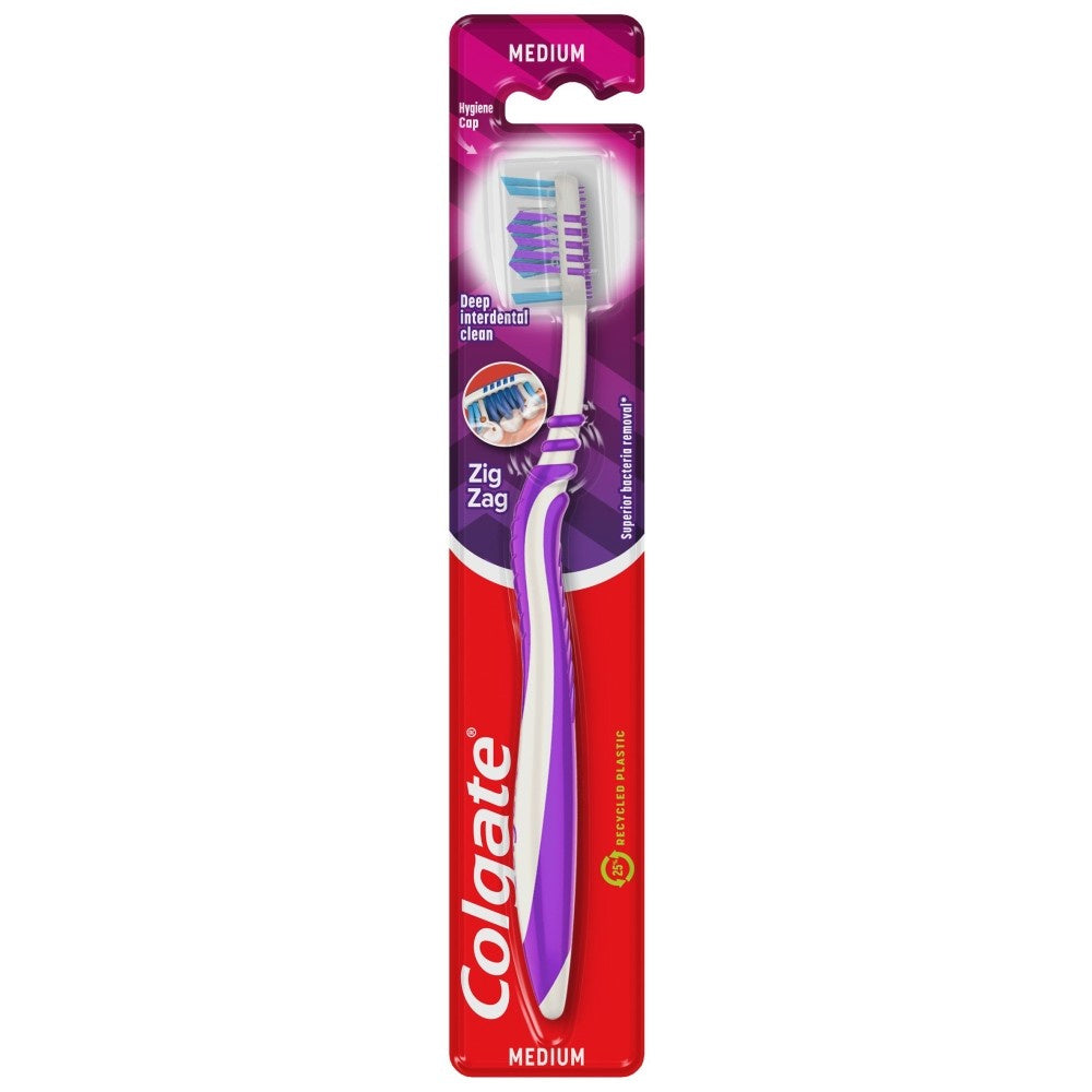 Colgate Zig Zag dantų šepetėlis - medium 1vnt (mix spalvų)
