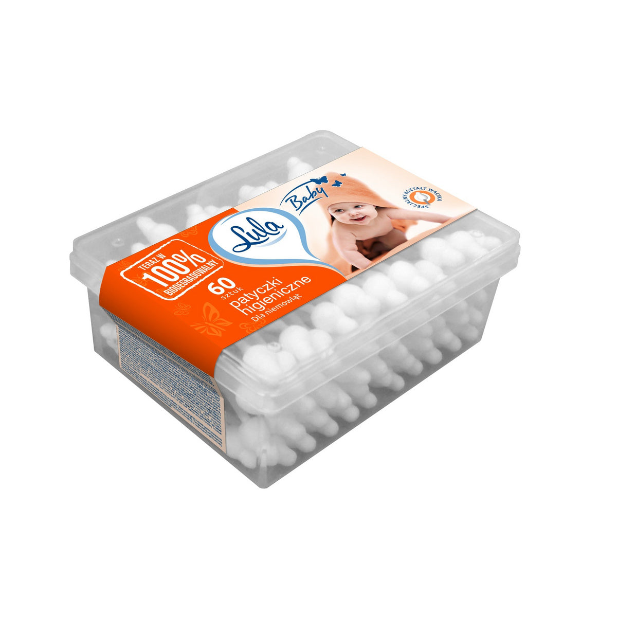 LULA Baby higieniniai pagaliukai kūdikiams BIO 1op.-60vnt