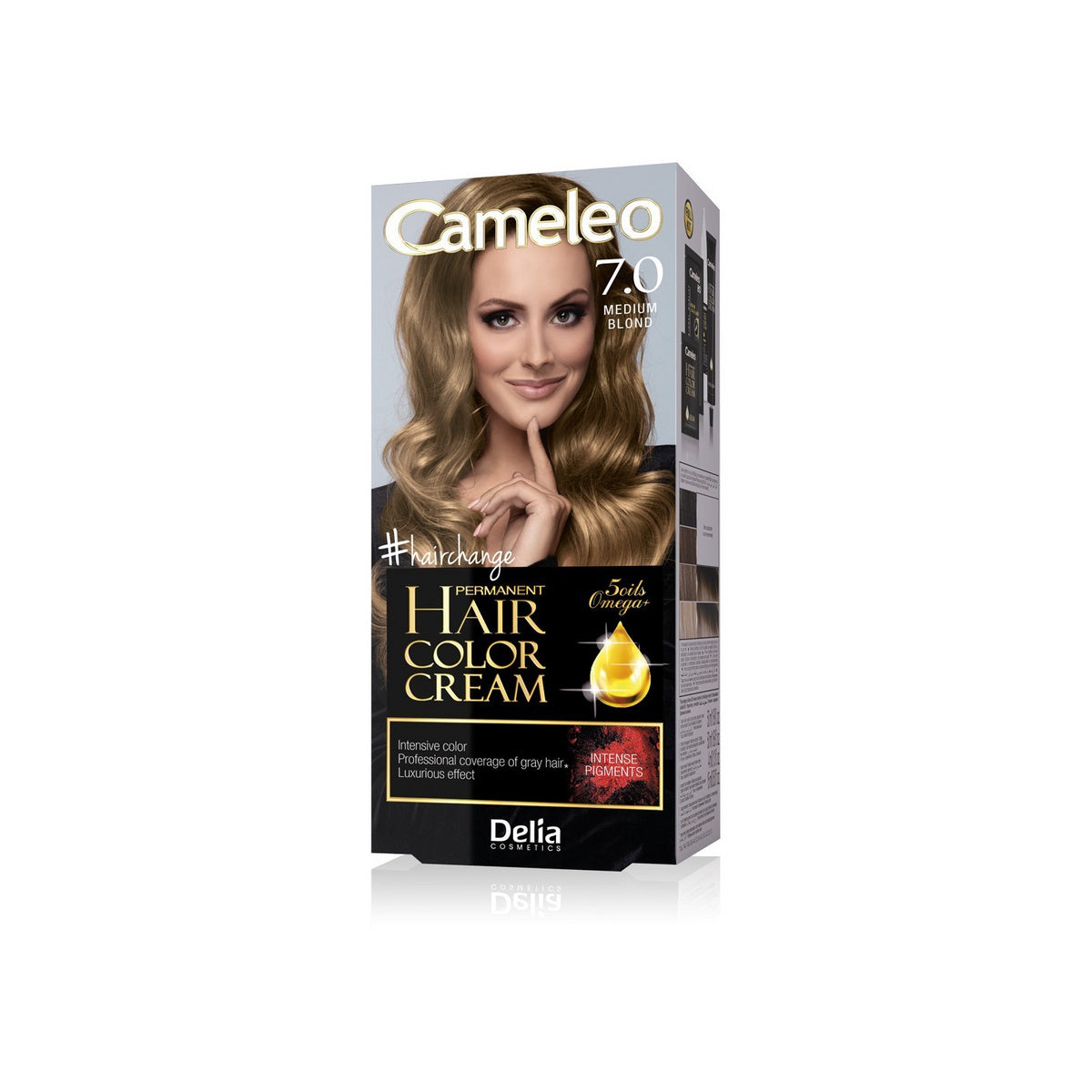 DELIA COSMETICS CAMELEO OMEGA Nuolatinė spalva 7.0 Vidutinė blondinė