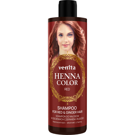 VENITA Henna Color Šampūnas plaukams raudonų ir raudonmedžio atspalvių - Red 300ml
