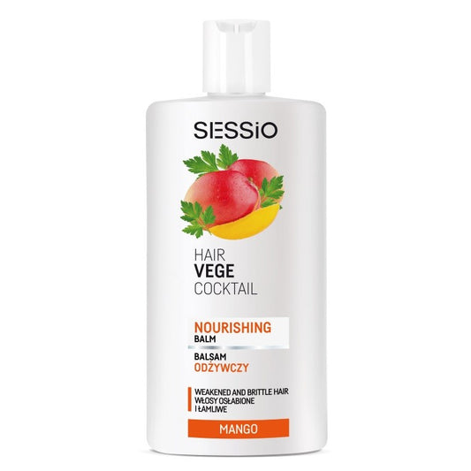 SESSIO Hair Vege Coctail Balsamas maitinantis silpniems ir trapiems plaukams - Mango ir Petražolė 300ml