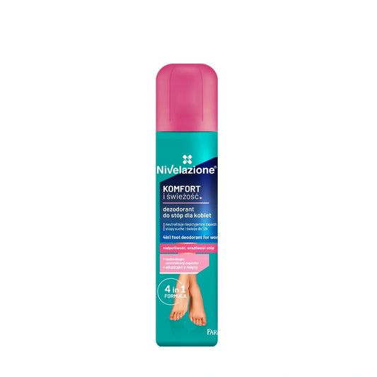 NIVELAZIONE Deodorantas pėdoms moterims 4w1 Komfortas ir gaivumas 180 ml