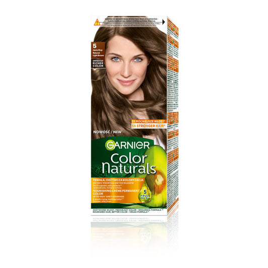 GARNIER Color Naturals Plaukų dažai nr. 5 - Šviesus Rudas 1op.