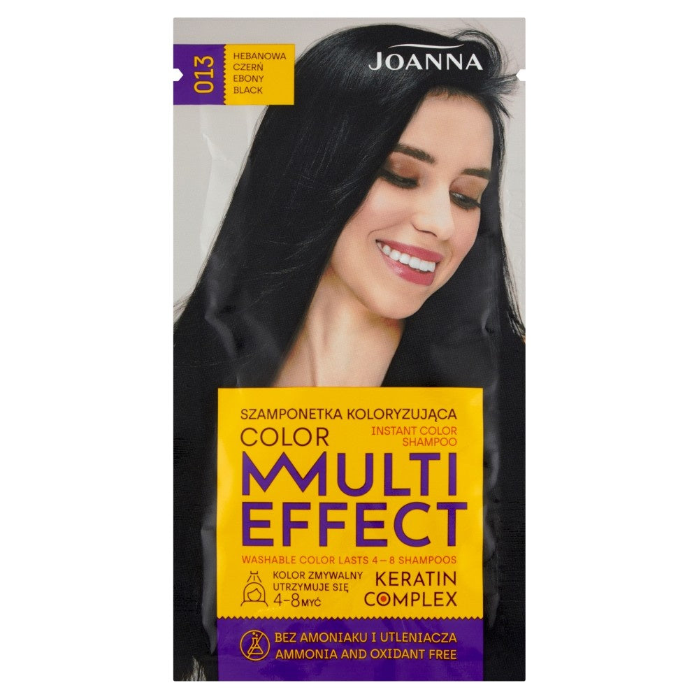 JOANNA Multi Effect Color Spalvą keičiantis šampūnas nr. 13 Juodasis ebenas 35 g