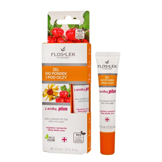 FLOSLEK Gelis vokams ir paakiams su arnika PLUS 15 ml