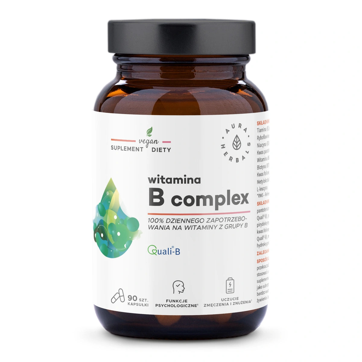 AURA HERBALS Vitamin B Complex 90 kapsulių