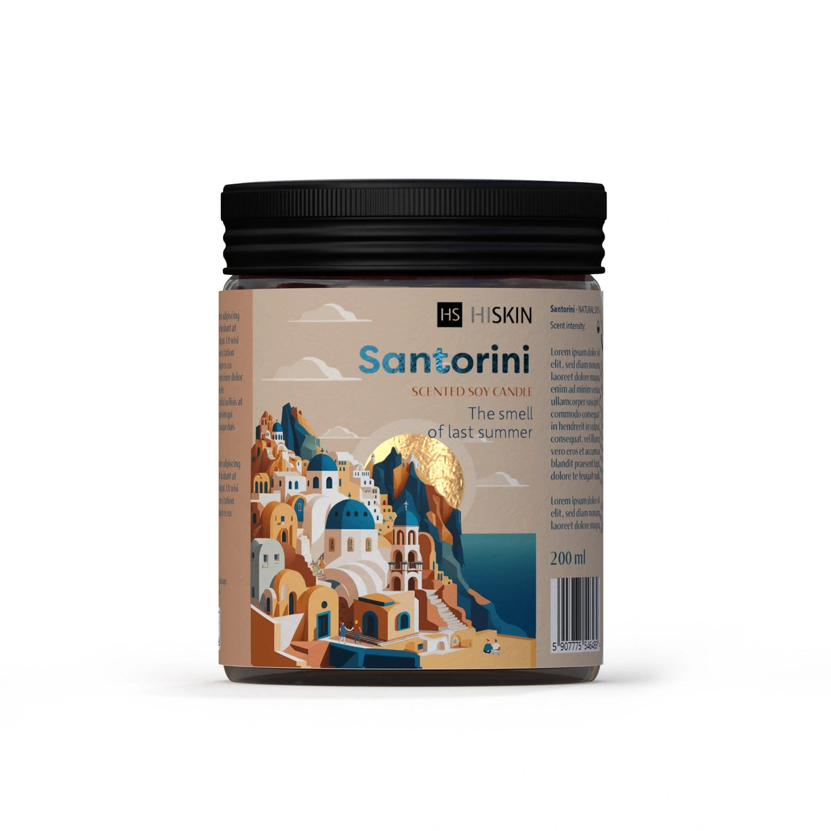HISKIN Home Santorini Sojų žvakė 200 ml