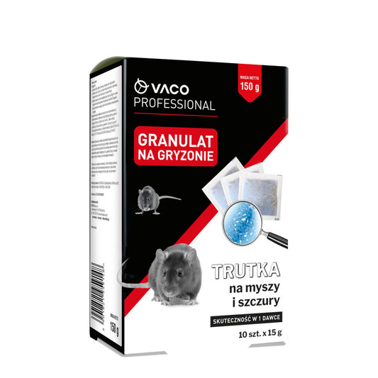 VACO Professional Granulė prieš peles ir žiurkes - granulių 150g (10x15g)