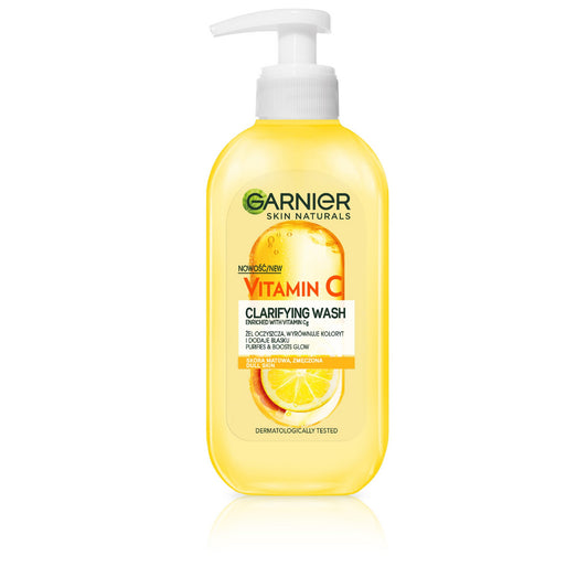 GARNIER Skin Naturals Vitamin C Valomasis gelis su vitaminu Cg ir citrusais - normalioms ir pavargusioms odoms 200 ml