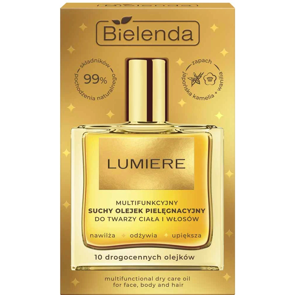 BIELENDA Lumiere Multifunkcinis sausas aliejus veidui, kūnui ir plaukams 50 ml