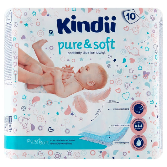 Kindii Pure & Soft Vienkartiniai vystyklai kūdikiams 1op.-10vnt