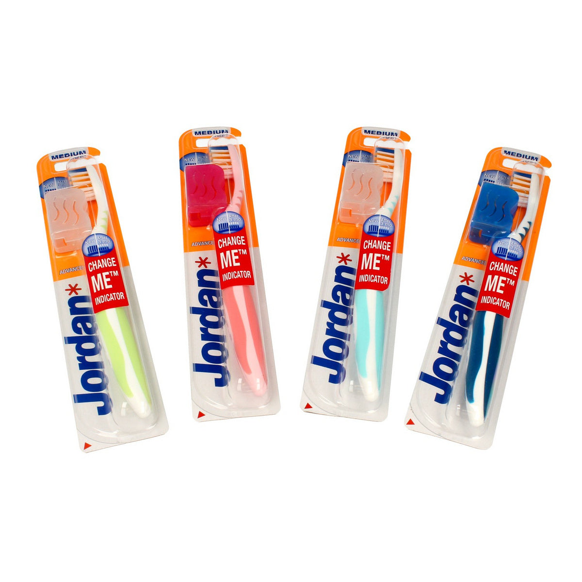 Jordan Dantų šepetėlis Advenced Medium Duo - spalvų mišinys