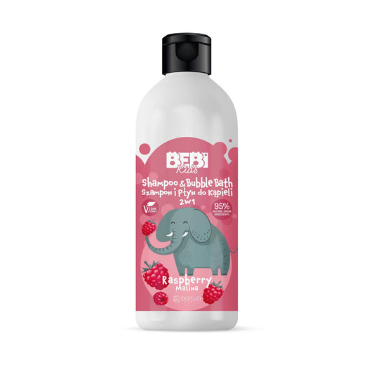 BARWA Bebi Kids Šampūnas ir vonios skystis 2in1 - Avietė 500ml