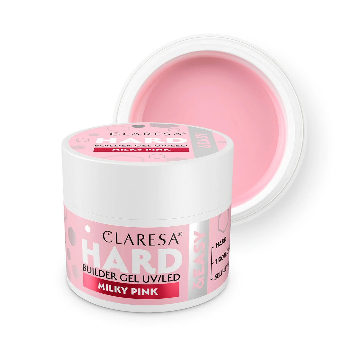 CLARESA Hard&Easy Statybinis gelis Milky Pink 12 g