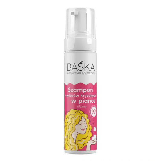 BAŚKA Putų šampūnas garbanotiems plaukams - rožinis 200 ml