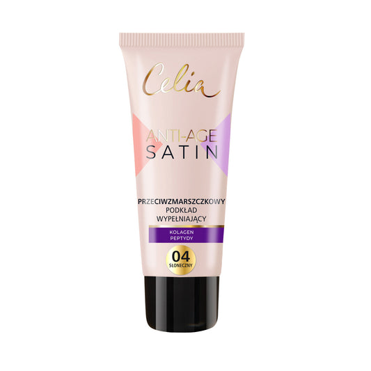 CELIA Anti-Age Satin Priešraukšlinis Užpildantis Pagrindas nr. 04 - Saulėtas 30 ml