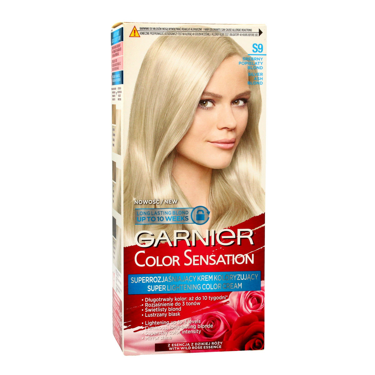 GARNIER Color Sensation Kremas koloryzujący S9 Silver Ash Blonde - Srebrny Platynowy Blond