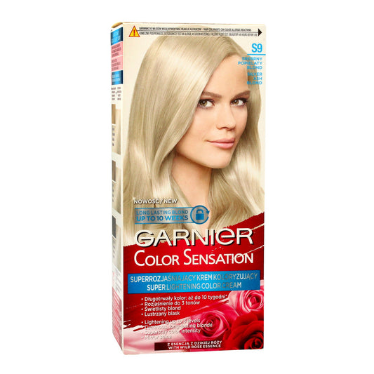 GARNIER Color Sensation Kremas koloryzujący S9 Silver Ash Blonde - Srebrny Platynowy Blond
