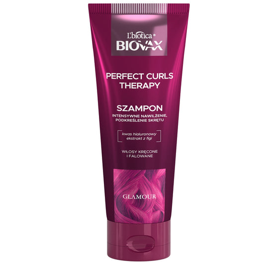 L'BIOTICA BIOVAX Glamour Intensyviai Drėkinantis Šampūnas Perfect Curls Therapy - garbanotiems ir banguotiems plaukams 200ml