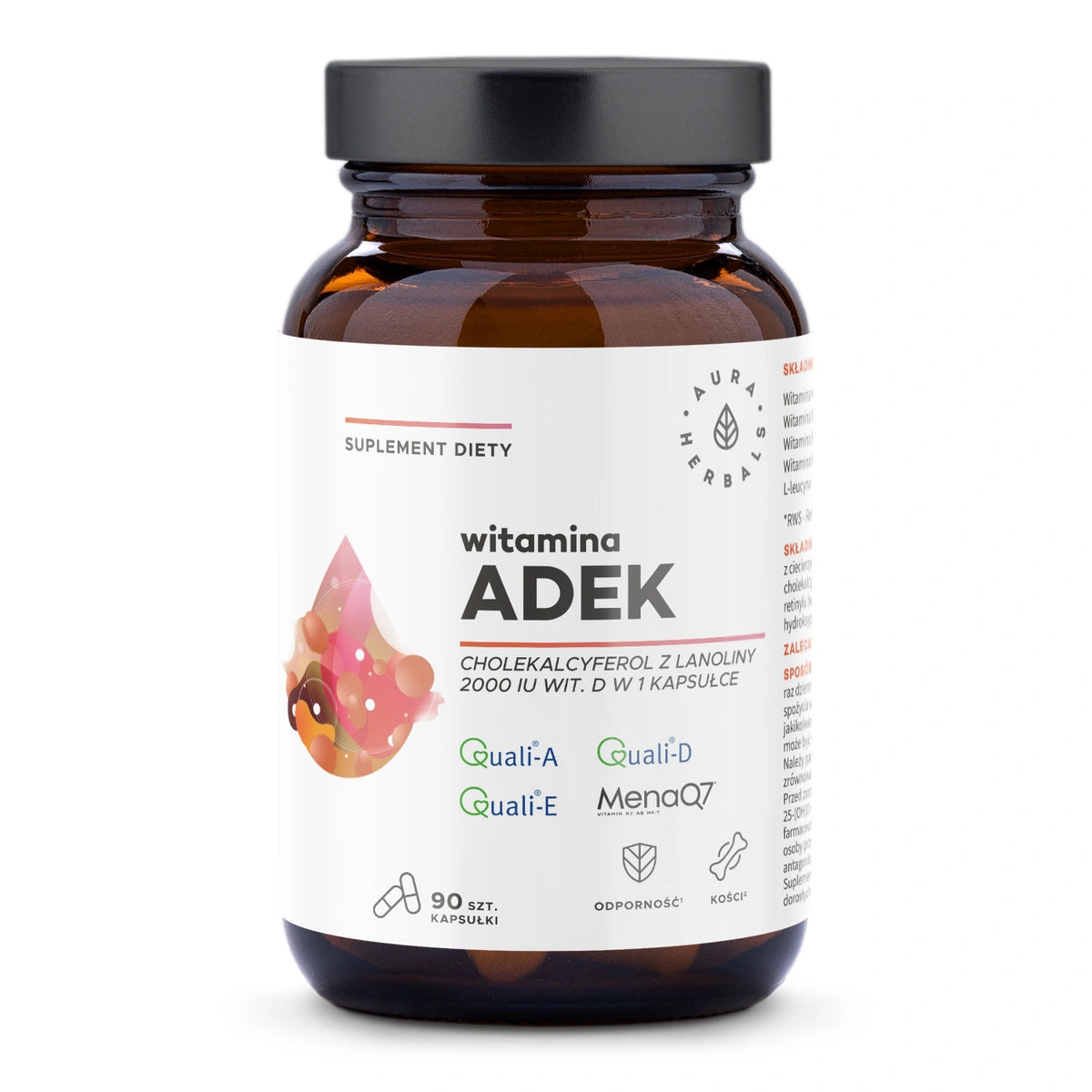 AURA HERBALS Vitamin ADEK 90 kapsulių