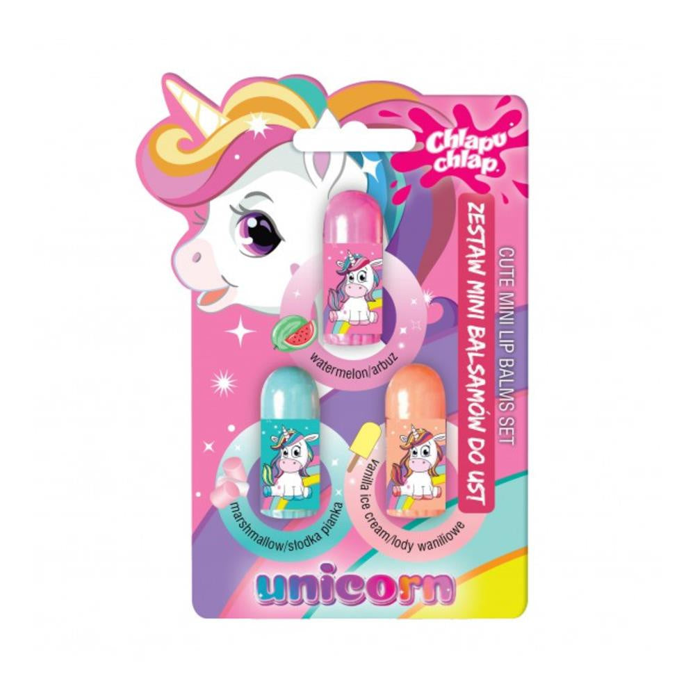 CHLAPU CHLAPU 3 mini lūpų balzamų rinkinys 3 x 1,8 g